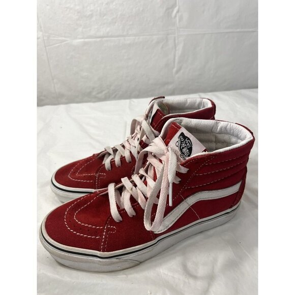 Vans Worlds #1 Skateboard Shoe Sz 5.5 High Top Old Skool Red Sneakers - Picture 10 of 10